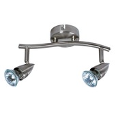 Support 2 spots OK GU10 max. 50W acier gris