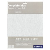 GAMMA schuurpapier voor de complete klus K80, K120 en K180 (10 stuks)