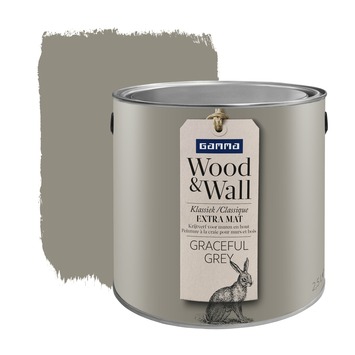 Mijnenveld wijsvinger nemen Wood&Wall krijtverf graceful grey 2,5 L | | GAMMA.be