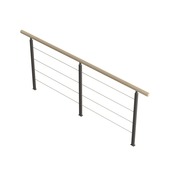 Sogem borstwering den/metaal 200 cm voor trap Cottage