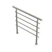 Sogem borstwering in aluminium 120 cm voor trap Gomera/Tambora/Etna