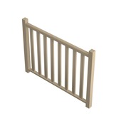 Sogem borstwering op verdiep met 2 palen voor trap Square Wood