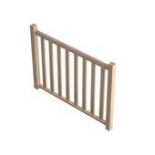 Sogem borstwering op verdiep met 2 palen voor trap Square Luxe