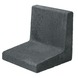 L-Steen Beton Zwart 50x40x40 cm
