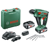 Marteau perforateur 18 V Bosch Uneo Maxx + 2 batteries 2,5 Ah et chargeur