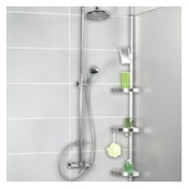 Wenko Premium doucherek hoek telescopisch 70-260 cm inox