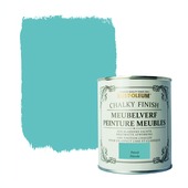 Peinture à finition chaulée pour meubles Rust-Oleum bleu pétrole 750 ml
