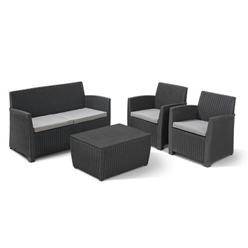 Zeggen Leidingen Baars Allibert loungeset Mia met kussenbox grafiet | loungesets | GAMMA.be