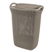 Curver wasmand met deksel Knit 57 L harvest brown