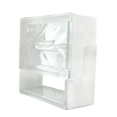 Glasblok ventilatie wit 19x19x8 cm