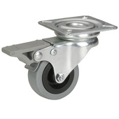 Roulette pivotante avec plateau et frein 35 kg