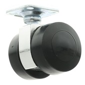 Zwenkwiel plastic met plaatbevestiging 35 mm tot 40 kg