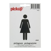 Pickup pictogram dames 10x10 cm