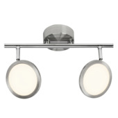 Plafonnier orientable Pluto Brilliant LED intégrée 2x 5 W chrome mat