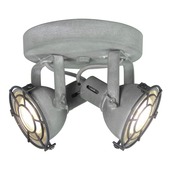 Plafonnier orientable Jesper Brilliant 2x GU10 4 W gris béton