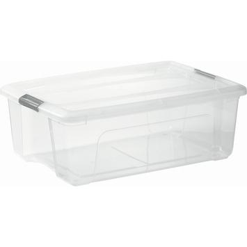 Boîtes de rangement en plastique transparent 30L avec couvercle