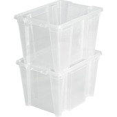 Boîte de rangement robuste Handy 30 L transparent