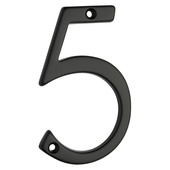 Chiffre de maison 5 GAMMA noir