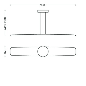 Philips Ledino Avance hanglamp met 3 LEDlampen chroom