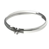 Bride pour tuyau double paroi Saninstal pour poêle à pellets ø 80-130 mm inox