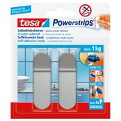 Tesa powerstrips zelfklevende haak small metaal 2 stuks