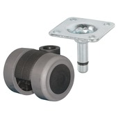 Zwenkwiel TPE met plaatbevestiging 35 mm tot 70 kg