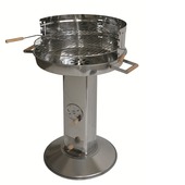 Jamestown Pilaar houtskool bbq inox