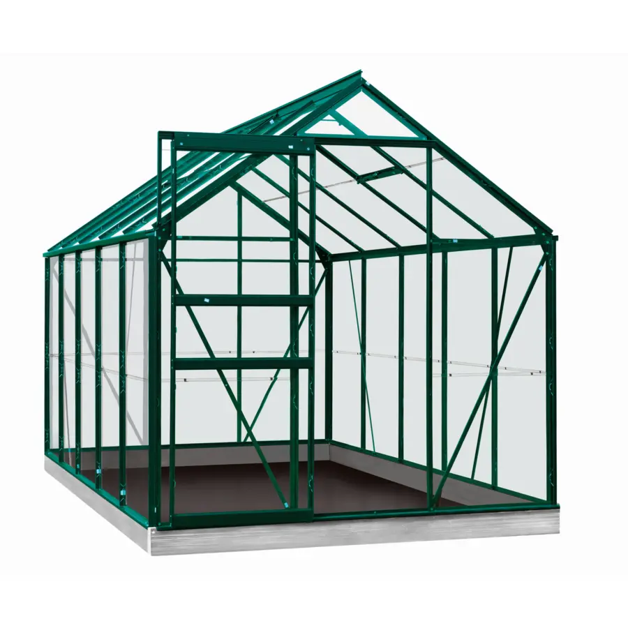 Serre Oliver 9,9 m² groen/gehard glas