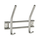Kapstok 2 haken Yvo RVS 160 mm