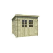 Abri de jardin Iris 28 mm 250x270 cm imprégné vert