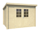 Tuinhuis Fresia vurenhout onbehandeld 295 x 269 cm