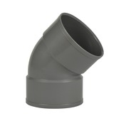 Martens bochtstuk 45 graden 110mm grijs