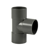 Martens t-stuk 90 graden met 3 x mannelijk uiteinde 40mm grijs