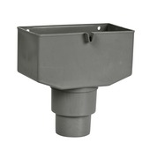 Martens vergaarbak en overloop voor diameter 80-100mm grijs