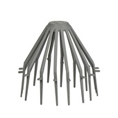 Martens bladbolrooster 80 mm grijs