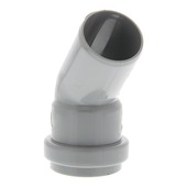 Martens bochtstuk 45 graden met rubberen ring 40 mm