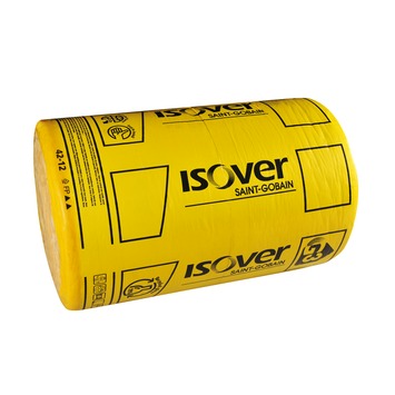 Rouleau de laine de verre à languettes Isover Rollisol 12x35x1000 cm 7 m² Rd=3 2 pièces