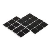 Fix-O-Moll Klittenband vierkant zelfklevend 25x25 mm zwart