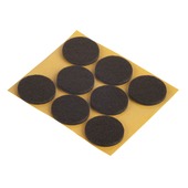 Suki Meubelglijders vilt zelfklevend rond 28 mm bruin 24 stuks