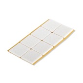 Suki Meubelglijders vilt zelfklevend vierkant 20 x 20 mm wit 16 stuks