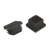 Suki Meubeldoppen insteek vierkant 25x25 mm zwart 4 stuks