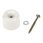 Suki deurbuffer rubber 28x25 mm wit 2 stuks