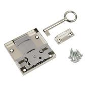 Serrure pour meuble Suki 15 mm nickelé