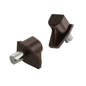 Suki Kastplankdragers kunststof/metalen stift 5 mm bruin 12 stuks