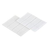 Fix-O-Moll Klittenband vierkant zelfklevend 25 x 25  mm wit