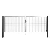 Giardino dubbele tuinpoort Roma/Milano antraciet 200 x 400 cm (2 x 200 cm)