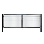 Giardino dubbele tuinpoort Roma/Milano zwart 180 x 400 cm (2 x 200 cm)