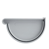 Martens eindstuk dakgoot links grijs 125 mm