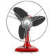 Ventilateur de table Elvis Emerio 30 cm rouge