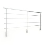 Sogem kit rondo secundo +S = zijdelingse bevestiging, lengte 100 cm, zilver